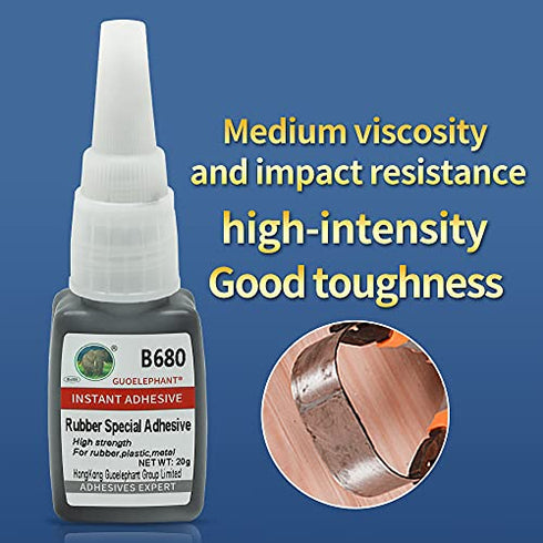 20g Rubber Glue, Rubber Adhesive, for bonding Rubber and Rubber, Rubber and Other Material. Instant Super Glue for Rubber, Tire, Boots, Belt, Foam Rubber, DIY Crafts, Rubber Edge, Rubber Tube