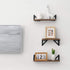 AZL1 Life Concept, Rustic Set of 3 Decorative Floating Mounted Wall Shelves Ledge Perfect for Home D©cor, Trophy Display, Photo Frames in Study Living Room Bathroom Kitchen office, Natural Wood