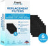 6-Piece Litter Box Filters for Hooded Cat Litter Box – Activated Charcoal Filters Eliminate up to 99% of Litter Box Odors – 6 Inch x 6.5 Inch Trimmable Pads