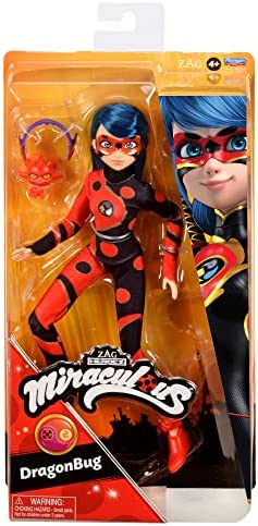 Miraculous Ladybug Dragonbug 10.5" Fashion Doll with Lonng Kwami and Dragon Headband by Playmates Toys