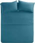 Comfort Spaces Microfiber Set 14" Deep Pocket, Wrinkle Resistant All Around Elastic-Year-Round Cozy Bedding Sheet, Matching Pillow Cases, King, Teal,CS20-0250