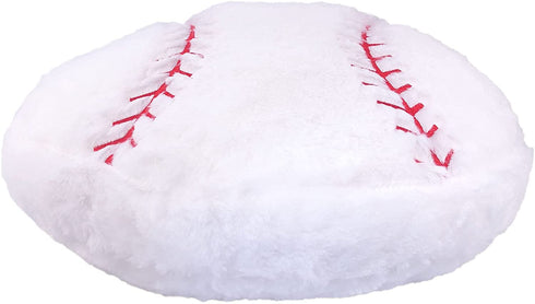 Baseball Pillow Fluffy Baseball Plush Pillow Baseball Throw Pillow Soft Stuffed Baseball Plush Pillow Toy Durable Round Baseball Shaped Pillow Sport Toys Gift for Kids Boy Girls Child Baby Room Decor
