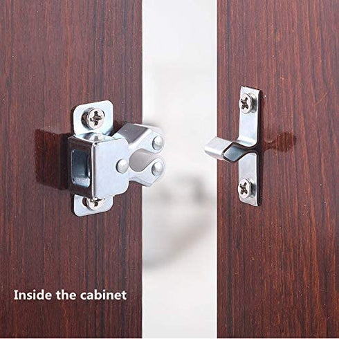 20 Pcs Cupboard Door Double Roller Catch, Kitchen Cabinet Door Latch Fasteners Door Stops Hardware Roller Catch Home Tool with Screws