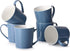 DOWAN Coffee Mugs Set, 18 OZ Large Coffee Mug Set of 6, Ceramic Mugs with Large Handle for Coffee Tea Cocoa, Dishwasher Safe, Chip-free, Lead-Free, Ideal Gift for Morning, Airy Blue