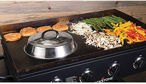 Blackstone Griddle Accessories - 12 Inch Round Basting Cover - Stainless Steel - Cheese Melting Dome and Steaming Cover - Best for Use in Flat Top Griddle Grill Cooking Indoor or Outdoor