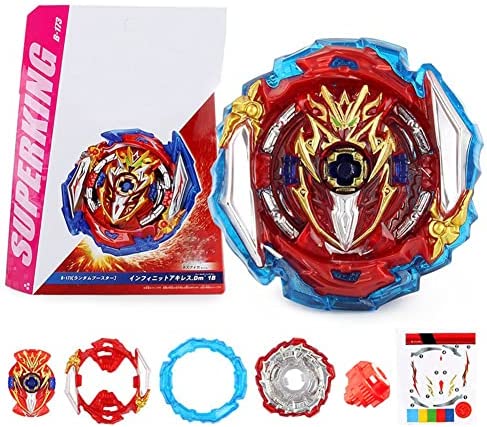 Konikiwa Bey Battling String Launcher, Infinite Achilles Top Burst Launcher Set, DB Launcher Left and Right Spin Launcher Compatible with All Bey Burst Series - Red