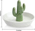 Ceramic Cactus Ring Holder Cactus Ring Dish for Jewelry Cactus Decor for Friend Sister Birthday Wedding Anniversary Bridal Engagement Christmas Gift for Women, Light Green