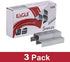Eagle No.10 Mini Premium Staples for #10 Staplers, 1000 pcs Per Box, Pack of 3 Boxes, 3000 pcs in Total, Silver