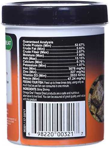 Omega One Freeze Dried Brine Shrimp, 0.67 oz