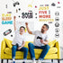 Gamer Room Decor Gaming Wall Decals Sticker Gamer Decals Boys Room Decals Video Game Decor Eat Sleep Game Wall Decal for Gamer Bedroom Playroom Decorations (Chic Style)