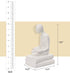 Quoowiit Abstract Sculpture Statues for Home Decor, Abstract Figure Statues Hand Craved Resin Sculpture Modern Home Decoration-143 White