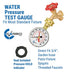 CARBO Instruments 2- 1/2" Pressure Gauge,Water Pressure Test Gauge, 3/4" Female Hose Thread, 0-200 PSI with Red Pointer