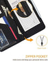 Server Book with Zipper and Magnetic Pocket Waitress Book Waiter Book Wallet Restaurant Waitstaff Organizer Fit Server Apron with Money Pocket 4.7" X 9" (Big Capacity with Magnetic Closure)