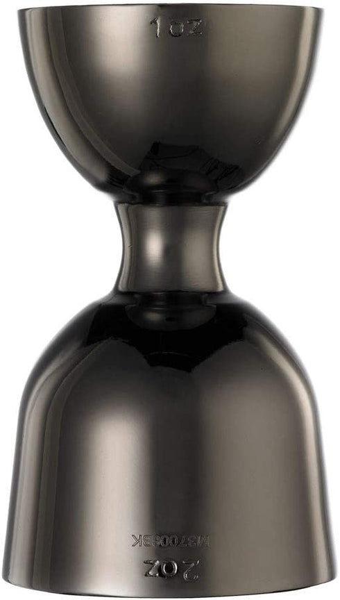Barfly M37006BK Heavy-Duty Straight Rim Bell Jigger, 1 oz x 2 oz, Gun Metal Black