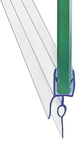 Frameless Shower Door Sweep Shower Door Bottom Seal for 1/4" Glass,36" Long, Glass Shower Door Seal Strip,Clear Vinyl