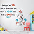 Runtoo Inspirational Quotes Wall Decals Today You are You Kids Wall Stickers Baby Nursery Bedroom Classroom Wall Decor