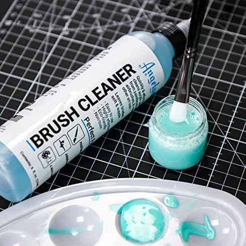 Angelus Brush Cleaner for Air Brush Sprayers & Paint Brushes- 8oz Bottle- Made in USA