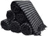 Ray Silver Premium Turkish Beach Towel 100% Cotton-Quick Dry Turkish Bath Towel 71?x40?(100x180 cm)-Prewashed Peshtemal Blanket-Thin Light Weight Travel SPA Pool Bath Beach Gym Pool (Black/Grey)