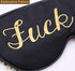 Coucoland Funny Silk Satin Sleeping Eye Mask Eye Cover for Sleep Adjustable Head Straps with Two Ear Plugs (Gold)