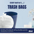 Plasticplace 4 Gallon Trash Bags ”‚ 0.5 Mil ”‚ White Garbage Can Liners ”‚ 17" x 18" (250 Count)
