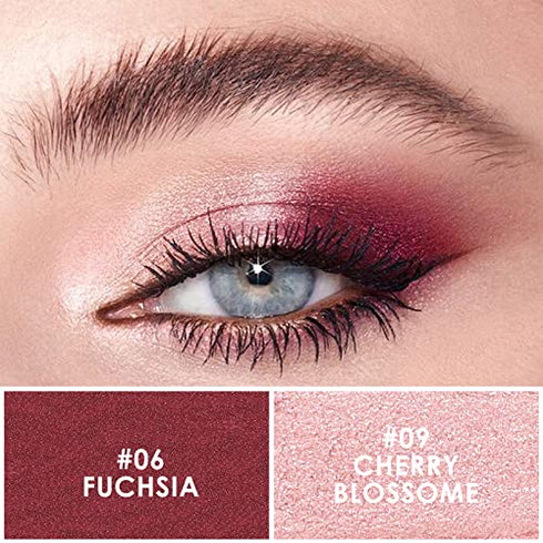 FOCALLURE 2 Pcs Shimmer Cream Eyeshadow Stick,Brightener Eyeshadow Pencil Crayon,Highlighter Eye Shadow Stick Sets with Crease-proof Formula,Long Lasting Waterproof Eye Shadow Make Up,Blossom