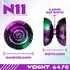 MAGICYOYO Professional N11 Unresponsive Yoyo for Kids, Metal Trick Yoyo for Adults, Alloy Aluminum Professional yo-yos with 4 Colors Yoyo Ball, Bonus 5 Yoyo Strings, Yo Yo Glove and Yo-yo Bag