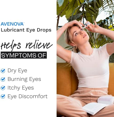 Avenova Lubricant Eye Drops - Instant Eye Relief from Dry Eye Symptoms, Contact Lens Intolerance, Two Pack of 15 mL Bottles