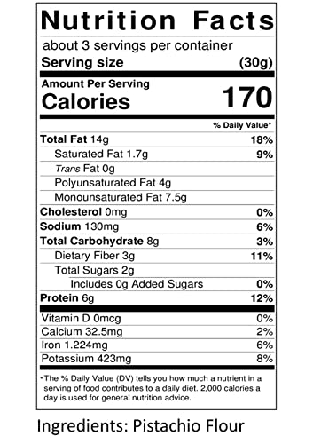 Aiva Pistachio Flour (Ground Pistachio) 7 ounce ( 200gm )