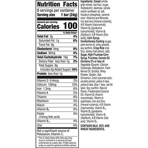 Cinnamon Toast Crunch Breakfast Cereal Treat Bars, Snack Bars, 8 ct