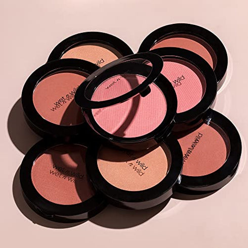 Wet n Wild Color Icon Blush Powder Makeup, Pinch Me Pink | Matte Natural Glow | Moisturizing Jojoba Oil