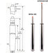 Kaleurrier Gas Lift Cylinder,Pneumatic Chair Replacement Parts- Chair or Stool Lifting Control Mechanism, 500 lbs Heavy Duty Steel Case,Chromcraft,in Universal Size,Height Extension: (10.25" Stroke)