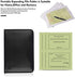 Expanding File Folder Important Document Organizer Fireproof & Waterproof Document Bag with A4 Size 3 Pockets Zipper Closure Non-Itchy Silicone Coated Portable Filing Wallet Pouch(14.3inx9.8inx1.6in)