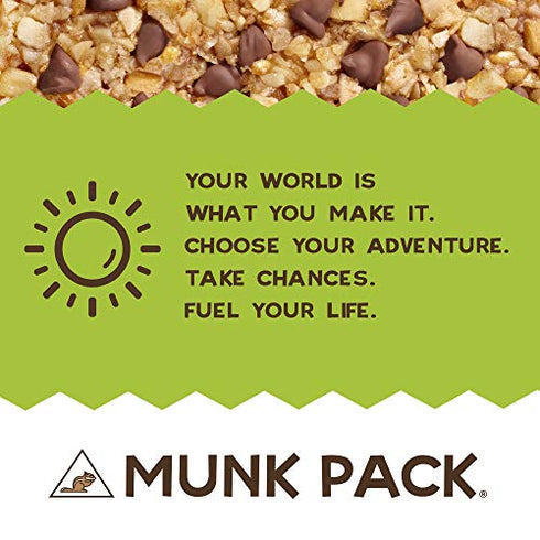 Munk Pack Keto Granola Bar | Almond Butter Cocoa Chip | 4 Bars | Low Carb Keto Snack for Kids & Adults | Chewy Bar, No Added Sugar Treat | Keto Breakfast Food | Low Sugar, Low Carb, Plant Based