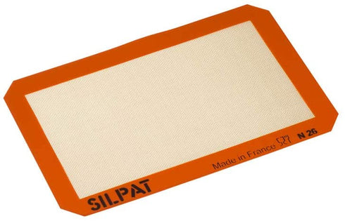 Silpat Premium Non-Stick Silicone Baking Mat, Petite Jelly Roll Size, 8-1/4 x 11-3/4, AE295205-01, Orange