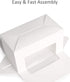 Yotruth White Cupcake Box 2 Holders?50Packs?,6.2 x 3.5 x 3.5 inch, Cupcake Carrier with Insert and Display Window Goodies Favor Candy Treat Boxs Muffin Carry Container