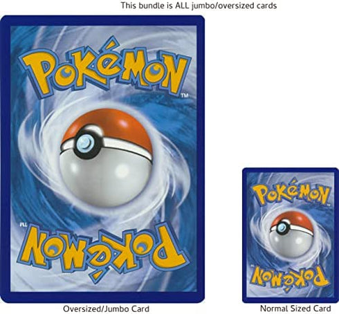 Golden Groundhog TCG Bundle - Including 5 Oversize/Jumbo Cards (Variety of Basic, Promos & Random Ultra Rare Cards Such as V, GX, and More)