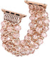 Bling Beaded Bracelet Compatible for Apple Watch 38mm 40mm 41mm 42mm 44mm 45mm 49mm Band,Fohuas Luxury Crystal Glitter Beads Pearl Bangle for iWatch Ultra Series SE 8 7 6 5 4 3 2 1 Glitter Metal Chain Elastic Stretch Jewelry Strap for iphone watch Women G
