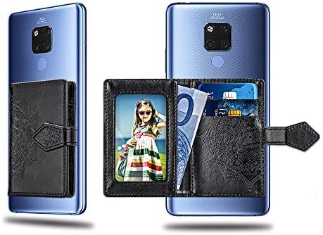 MEUPZZK Cell Phone Wallet Slim 3M Adhesive Credit Card Holder Stick on Wallet Cell Phone for iPhone/Android/Samsung Galaxy and Most Smartphones (M-Purple)