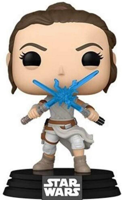 Funko POP Star Wars: The Rise of Skywalker Ep. 9 - Rey with 2 Light Sabers Collectible Vinyl Bobblehead