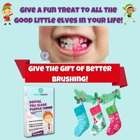 Plaque Disclosing Tablets for Teeth, 96 Count, Dental Disclosing Tablets for Kids or Adults, Shows Plaque, Helps Teach Kids Teeth Brushing Habits for Clean Teeth, by Fresh Knight, Pack of (1)