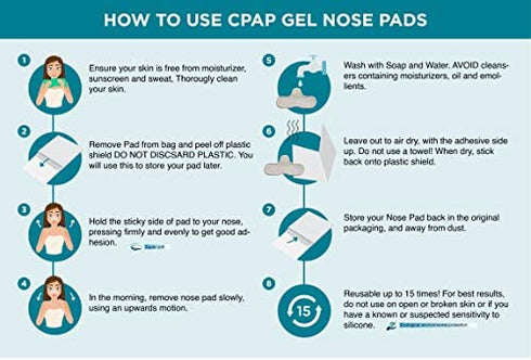 CPAP Nose Gel Pads - CPAP Nose Cushion - CPAP Supplies for CPAP Machine - Sleep Nose Comfort Pad - CPAP Nose Gel Pad - Nasal Gel Pads for CPAP Mask - Nose Protector for mask (Large - Case of 2)