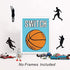 CHDITB Unframed Sports Themed Wall Art Print Modern Balls Art Picture, Set of 4 (8" x10" ) Canvas Gym Ball Posters For Boy Room Nursery Sport Room Decor, Basketball Boys Gift For Man