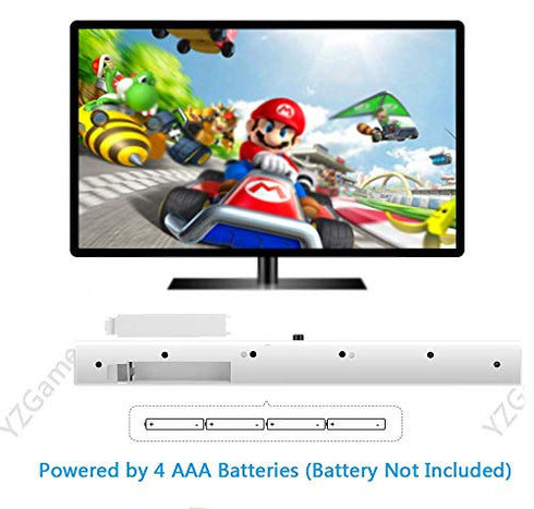YZlolmeo Wii Sensor Bar Wireless Sensor for Wii U/Wii Dolphin Bar White