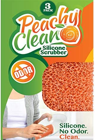 Peachy Clean Kitchen Scrubber Peach Fragrance 3pk