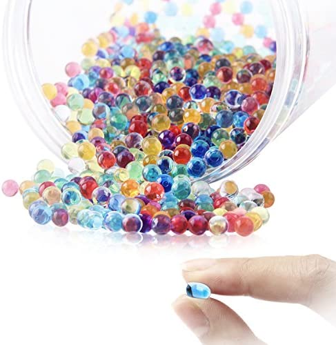 ELONGDI Water Beads Pack Rainbow Mix 50,000 Beads Growing Balls, Jelly Water Gel Beads for Spa Refill, Kids Sensory Toys , Vases, Plant, Wedding and Home Decor
