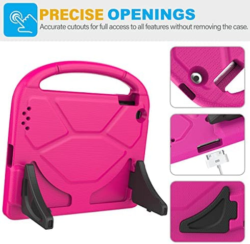 SUPLIK Kids Case for iPad 2/3/4 (9.7 inch, 2011/2012 Release Only), Durable Shockproof Kidproof Protective Handle Stand Cover with Screen Protector for Apple iPad 9.7" 2nd/3rd/4th Generation, Pink
