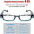 Reading Glasses with Light Bright LED Readers with Lights Reading Glasses Lighted Magnifier Nighttime Reader Compact Full Frame Eyewear Clear Vision Unisex Clear Vision Lighted Eye Glasses?+400