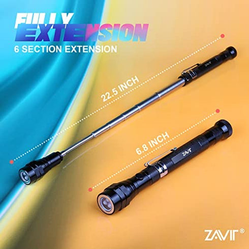 ZAVIT Gifts for Men Him Grandpa,Magnetic Pickup Tool with LED,Stocking Stuffers Christmas Gifts,Anniversary Birthday Valentines Day Cool Gifts Idea for Him Dad Husband,Fathers Day Dad Gifts