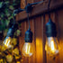 Bexdir Outdoor String Bulbs Lights, Waterproof Patio Light with 17 (2 Spares) Edison Bulbs, 33.5FT Heavy-Duty Decorative Hanging Lights, Shatterproof LED Outdoor String Lights for Garden (Warm White)