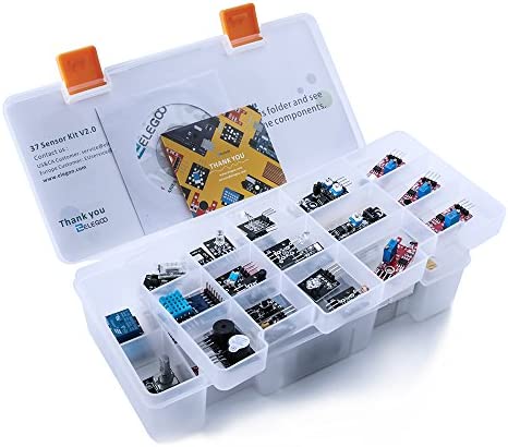 ELEGOO Upgraded 37 in 1 Sensor Modules Kit with Tutorial Compatible with Arduino IDE UNO R3 MEGA Nano